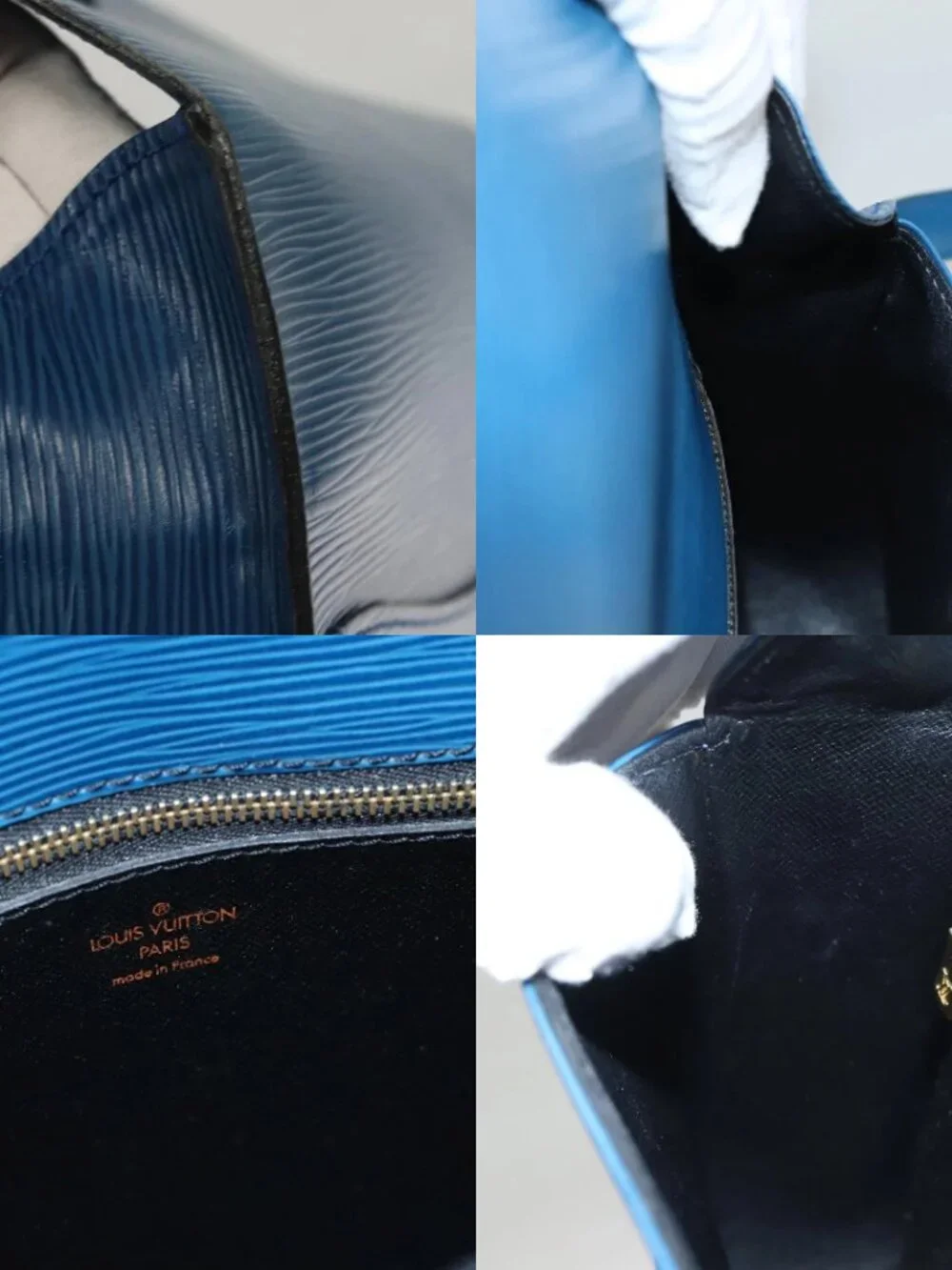 LOUIS VUITTON Epi Saint Cloud GM Shoulder Bag Toledo Blue M52195 LV Auth 117532